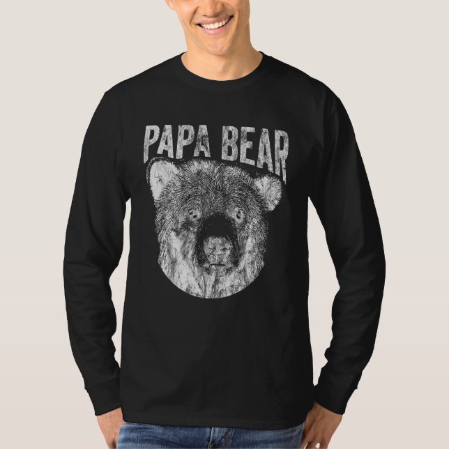 Mens Papa Bear Best Dad Fathers Day Father Pop Men T-Shirt (Front)