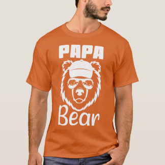 Mens Papa Bear Sunglasses Dad Father  vintage T-Shirt