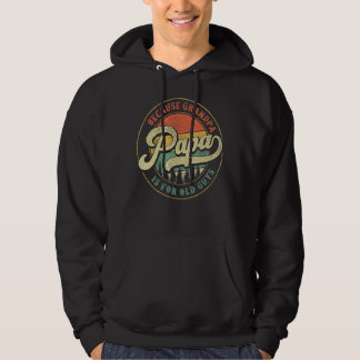 Mens Papa Because Grandpa Is For Old Guys Dad Gra Hoodie
