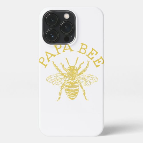 Mens Papa Bee Beekeeper Funny Father_s Day Bee Lov iPhone 13 Pro Case