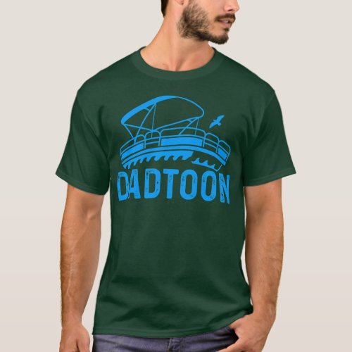 Mens Papa Day Pontooning Dadtoon Pontoon Boat T_Shirt