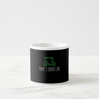 Mens Papa Grandpa Dad Golfing Fars Day Golf Cart Espresso Cup