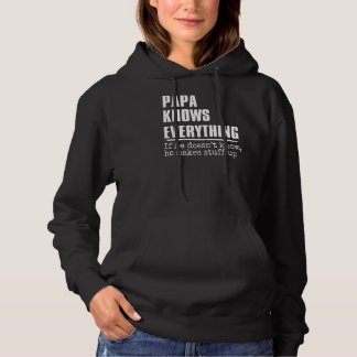 Mens Papa Knows Everything 60th Father's Day Hoodie