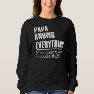 Mens Papa Knows Everything 60th Father's Day Sweatshirt