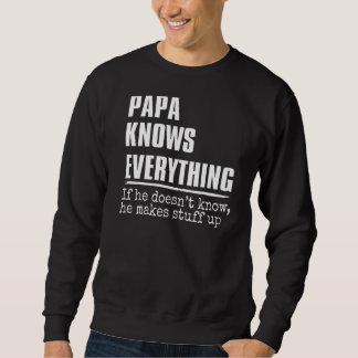 Mens Papa Knows Everything 60th Father's Day Sweatshirt