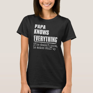 Mens Papa Knows Everything 60th Father's Day T-Shirt