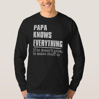 Mens Papa Knows Everything 60th Father's Day T-Shirt