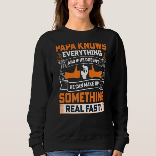 Mens Papa Knows Everything Tee 60th   Fathers Day
