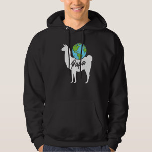 Mens Papa Llama Earth Day Cute Environmentalist Da Hoodie