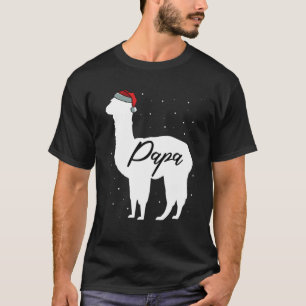 Mens Papa Llama Family Matching Christmas Pajamas T-Shirt