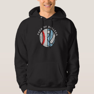 Mens Papa Of Ballers  Baseball Volleyball Papa Hoodie