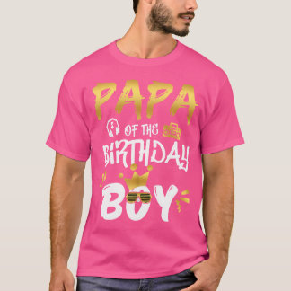 Mens Papa Of The Birthday Boy Notorious One Old Sc T-Shirt