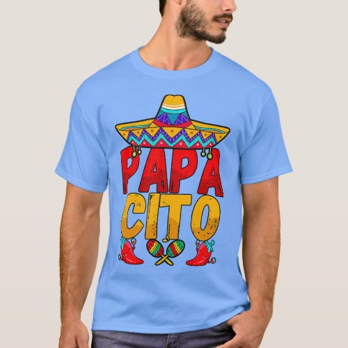 Mens Papacito Mexico Dad Cinco De Mayo  funny T_Shirt