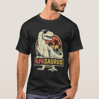 Mens Papasaurus Rex Father Dinosaur Family Dino Pa T-Shirt
