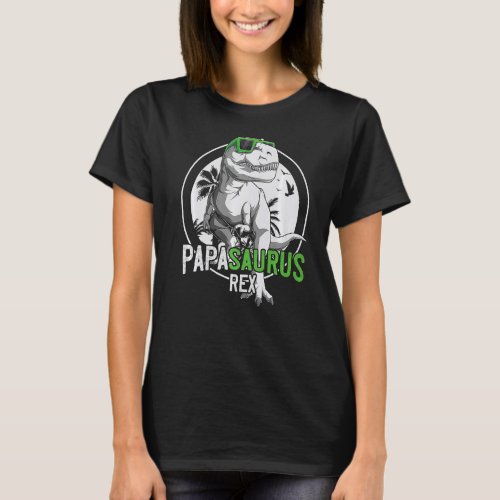 Mens Papasaurus Rex Funny Dinosaur Daddy Papa Saur T_Shirt