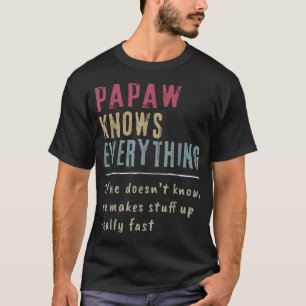 Mens Papaw Know Everything - Grandpa T-Shirt
