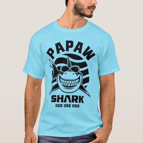 Mens Papaw Shark Father Grandpa Gift T_Shirt