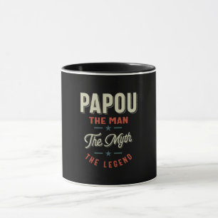 Mens Papou Shirt Gift: The Man The Myth The Legend Mug
