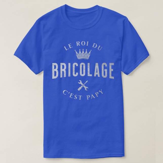 Mens Papy roi du bricolage humour grands peres cad T-Shirt (Design Front)