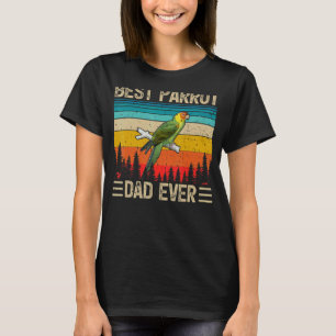 Mens Parrot Bird Vintage Best Parrot Dad Ever Fat T-Shirt