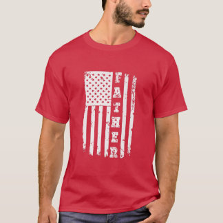 Mens Patriotic American Flag Father Day - Dad TShi T-Shirt