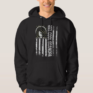Mens Patriotic Flag Reel Cool Grandpa For Daddy Hu Hoodie