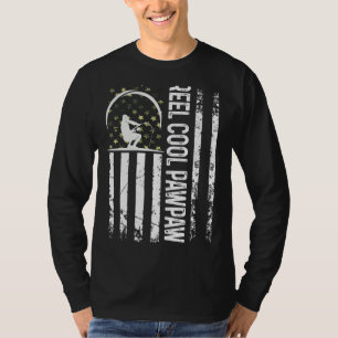 Mens Patriotic Flag Reel Cool Pawpaw For Daddy Hus T-Shirt