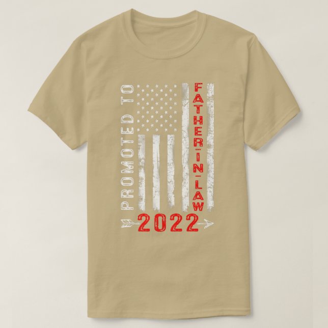 Mens Patriotic Promoted To FatherInLaw 2022 USA Am T-Shirt (Design Front)