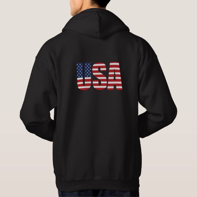 Men's Patriotic Pullover Hoodie (Back)
