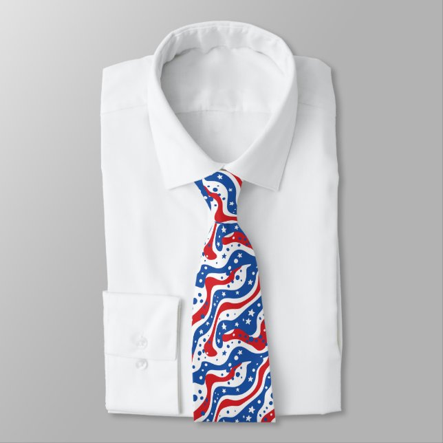 Men's Patriotic Tie (Tied)