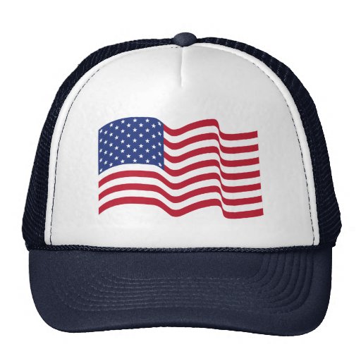 Men's Patriotic Waving American Flag Hat | Zazzle