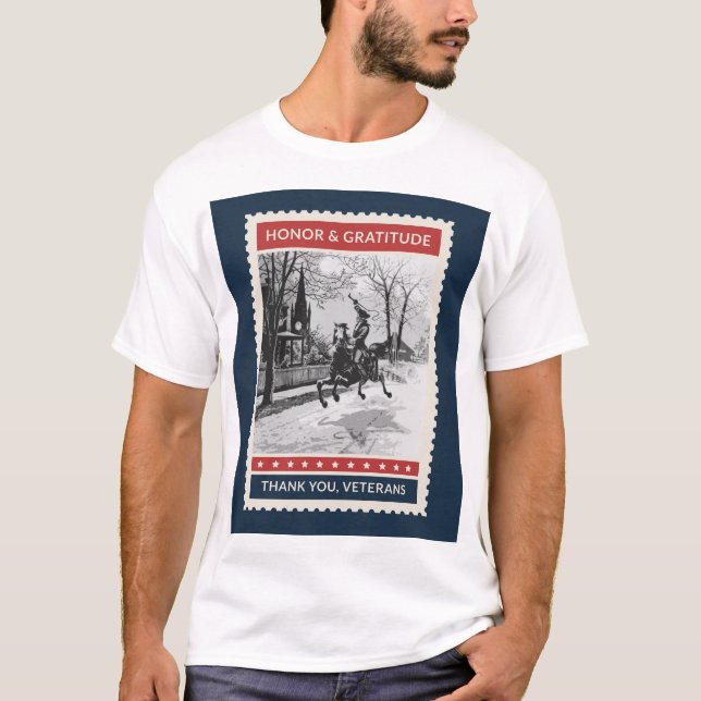 Men's Paul Revere Veteran's T Shirt (Front)