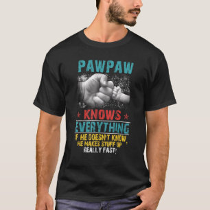 Mens Pawpaw Knows Everything If He Doesnt Know Fat T-Shirt