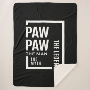 Mens Pawpaw The Man The Myth The Legend Gift Sherpa Blanket