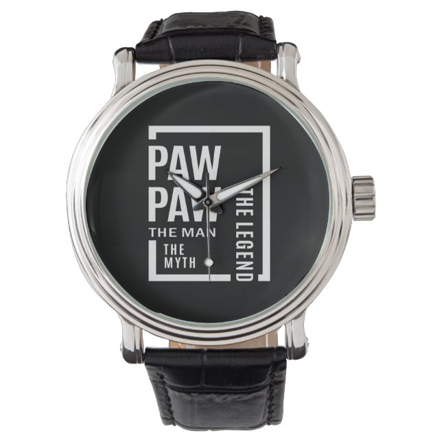 Mens Pawpaw The Man The Myth The Legend Gift Watch (Front)
