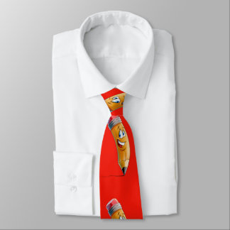 Men's pencil cartoon tie
