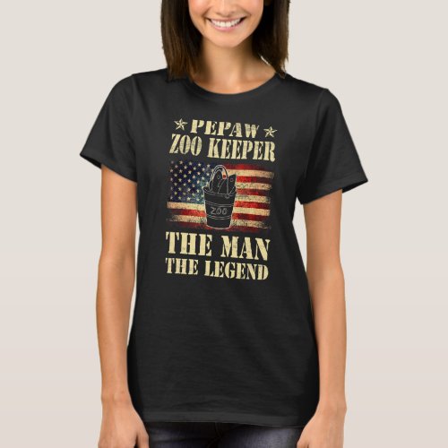 Mens Pepaw Zoo Keeper The Man The Legend Men Fathe T_Shirt