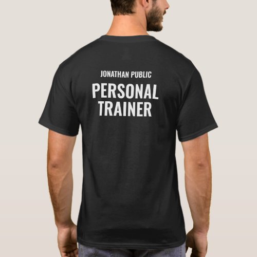 Mens Personal Trainer Modern Big Font Name Text T_Shirt