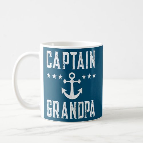 Mens Personalized Captain Grandpa Boating Boat Coffee Mug