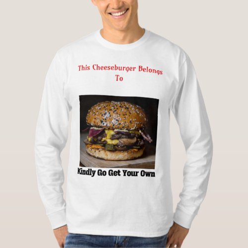 Mens Personalized Cheeseburger T Shirt