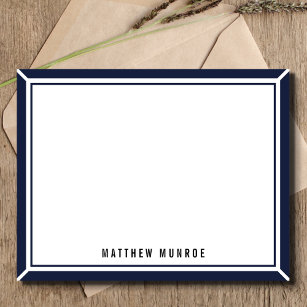 Fishing Custom Note Card For Men, Men's Personalized Stationery