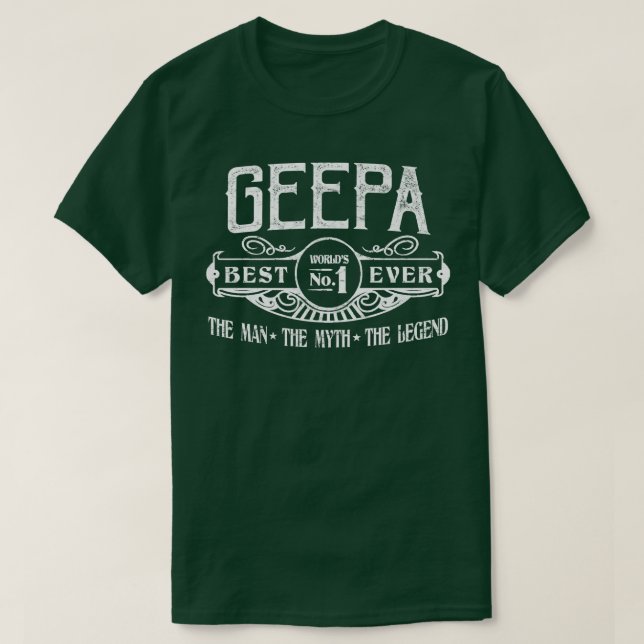 Mens Personalized Geepa Best No  T-Shirt (Design Front)