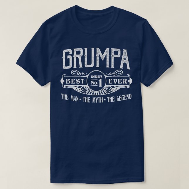 Mens Personalized Grumpa Best No  T-Shirt (Design Front)