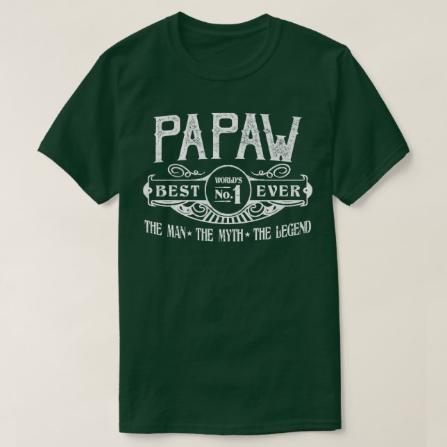 Mens Personalized Papaw Best No  T-Shirt (Design Front)