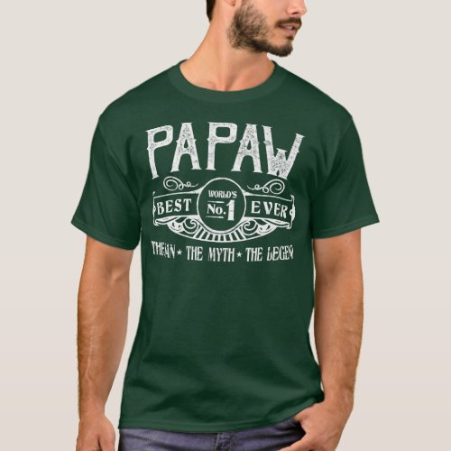 Mens Personalized Papaw Best No  T_Shirt