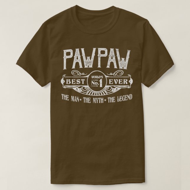 Mens Personalized Pawpaw Best No  T-Shirt (Design Front)