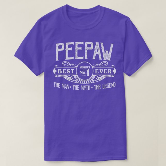 Mens Personalized Peepaw Best No  T-Shirt (Design Front)