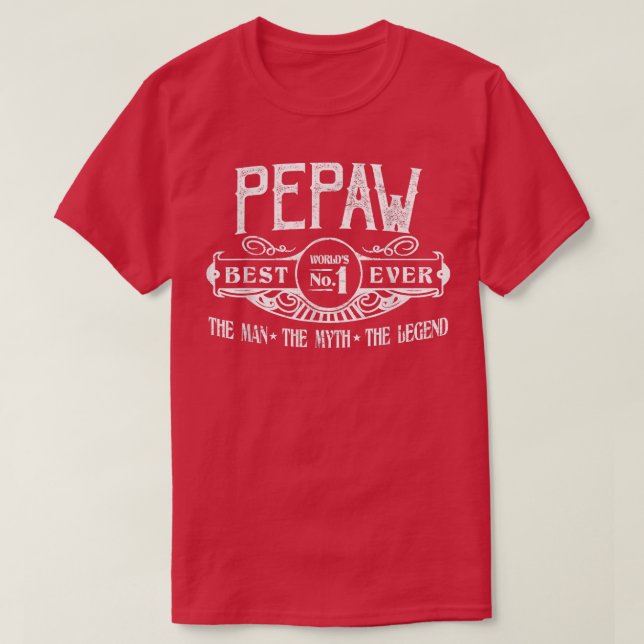 Mens Personalized Pepaw Best No  T-Shirt (Design Front)
