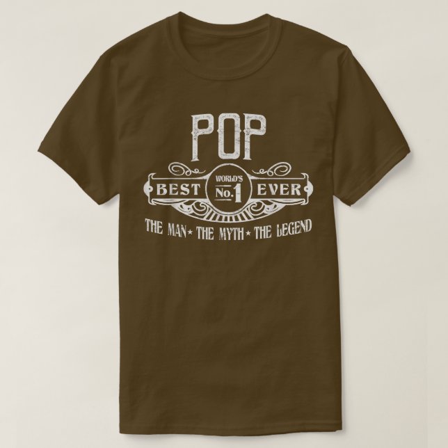 Mens Personalized Pop Best No  T-Shirt (Design Front)