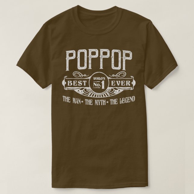 Mens Personalized Poppop Best No  T-Shirt (Design Front)